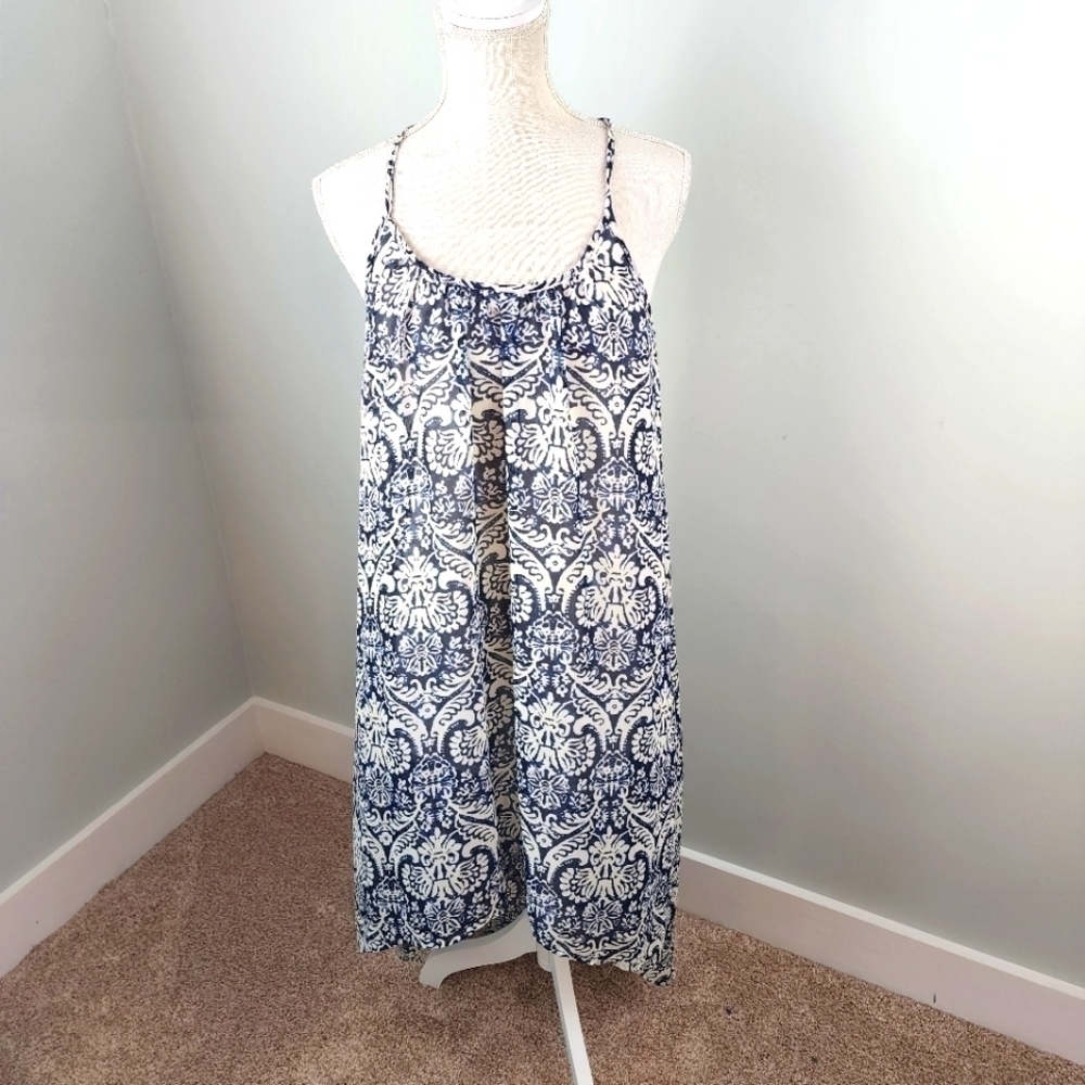 Truth Women’s Floral Racerback Spagetti Strap Hi Low Hem Dress Size Small